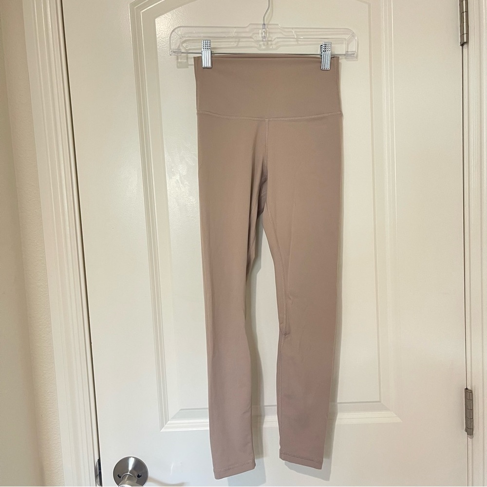 B. Nude Light Brown High Rise Crop 7/8 Leggings Size XS